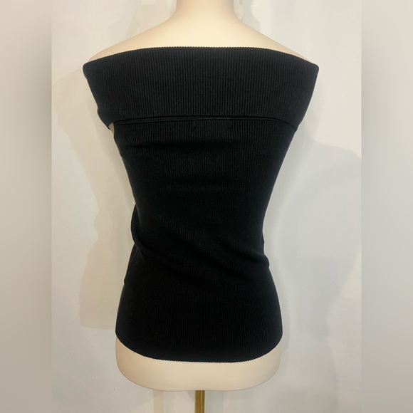 J.Crew TENCEL™ lyocell-blend foldover top in black - Picture 7 of 9